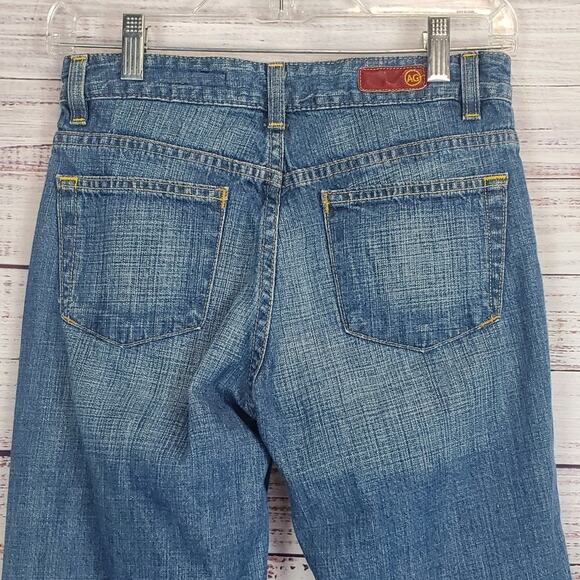 Adriano Goldschmied Ag The Gemini Straight Y2K Jeans Low Rise Retro Med Wash 27 - Picture 6 of 11